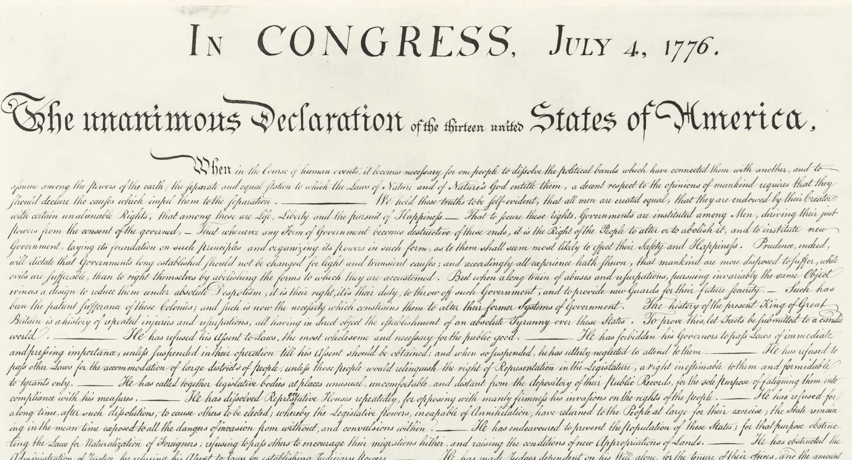 Printable Declaration Of Independence - To Many In The Continental ...